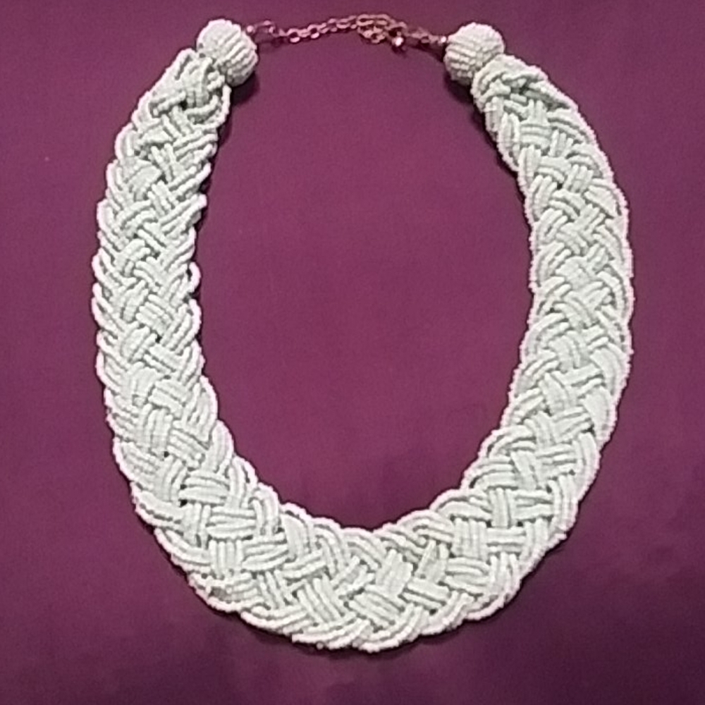 Mint Green Beaded Necklace Charming Charlie